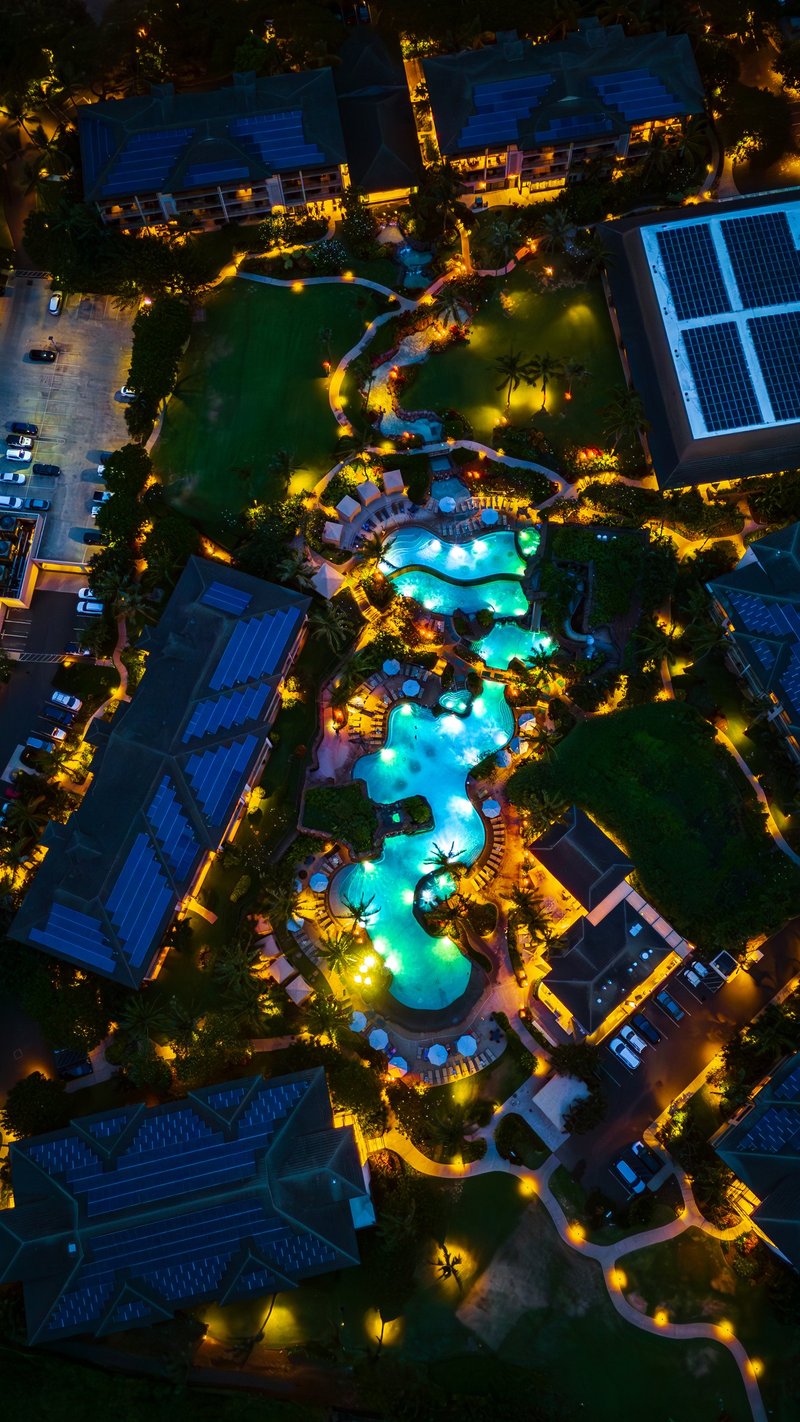 Koloa Landing Resort pools seen from above