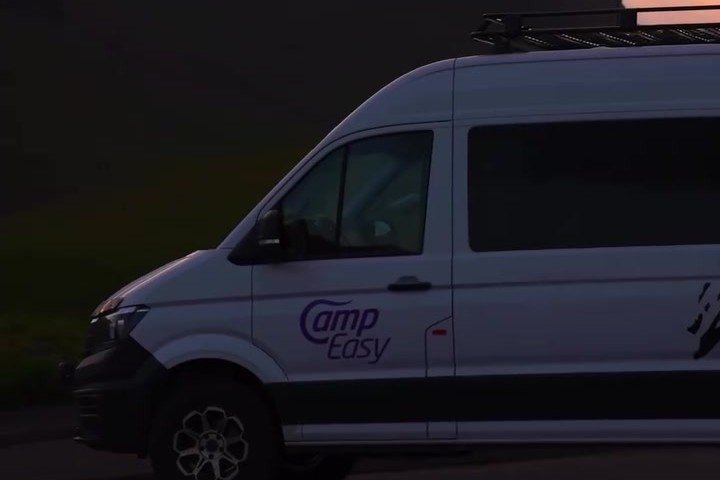CampEasy campervan parked in Iceland